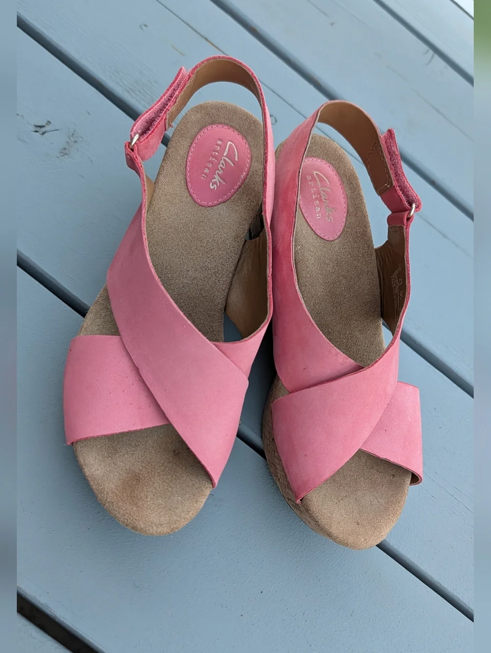 Clarks Women’s Pink Slingback SandaL Sz 8.5